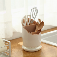 Kitchen Storage Chopsticks Tube With Drain Plate